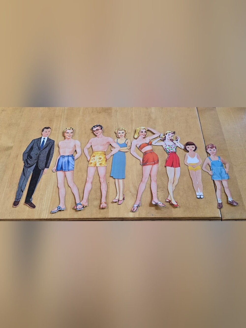 Set Of 8  Vintage 50s/60s Paper Dolls